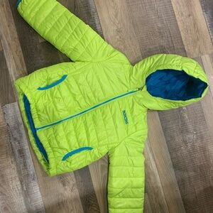 Boys spring Pacific Trail 6/6x Lime Green Jacket with Blue Accents